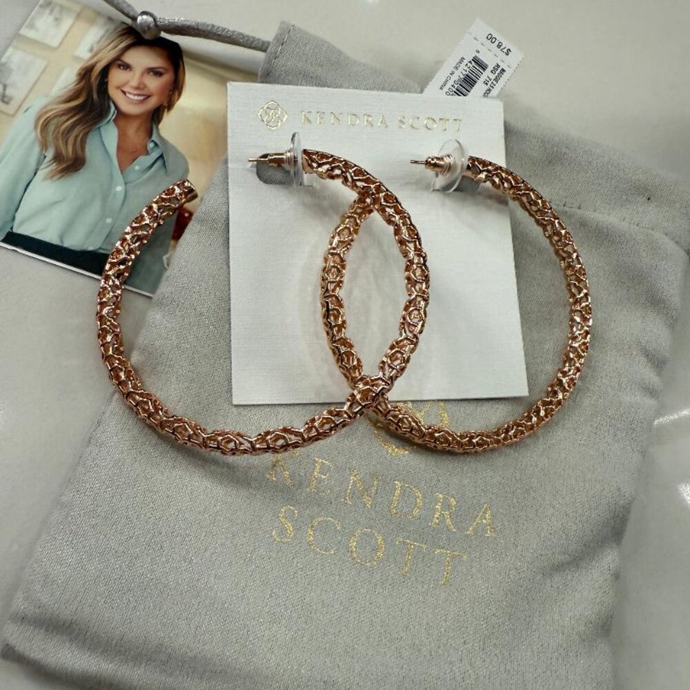 Kendra Scott- Maggie Rose Gold Filigree Earrings